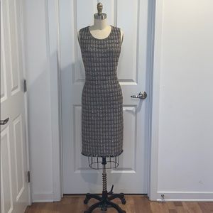 St. John Knits Sleeveless Textured Knit Midi Dress